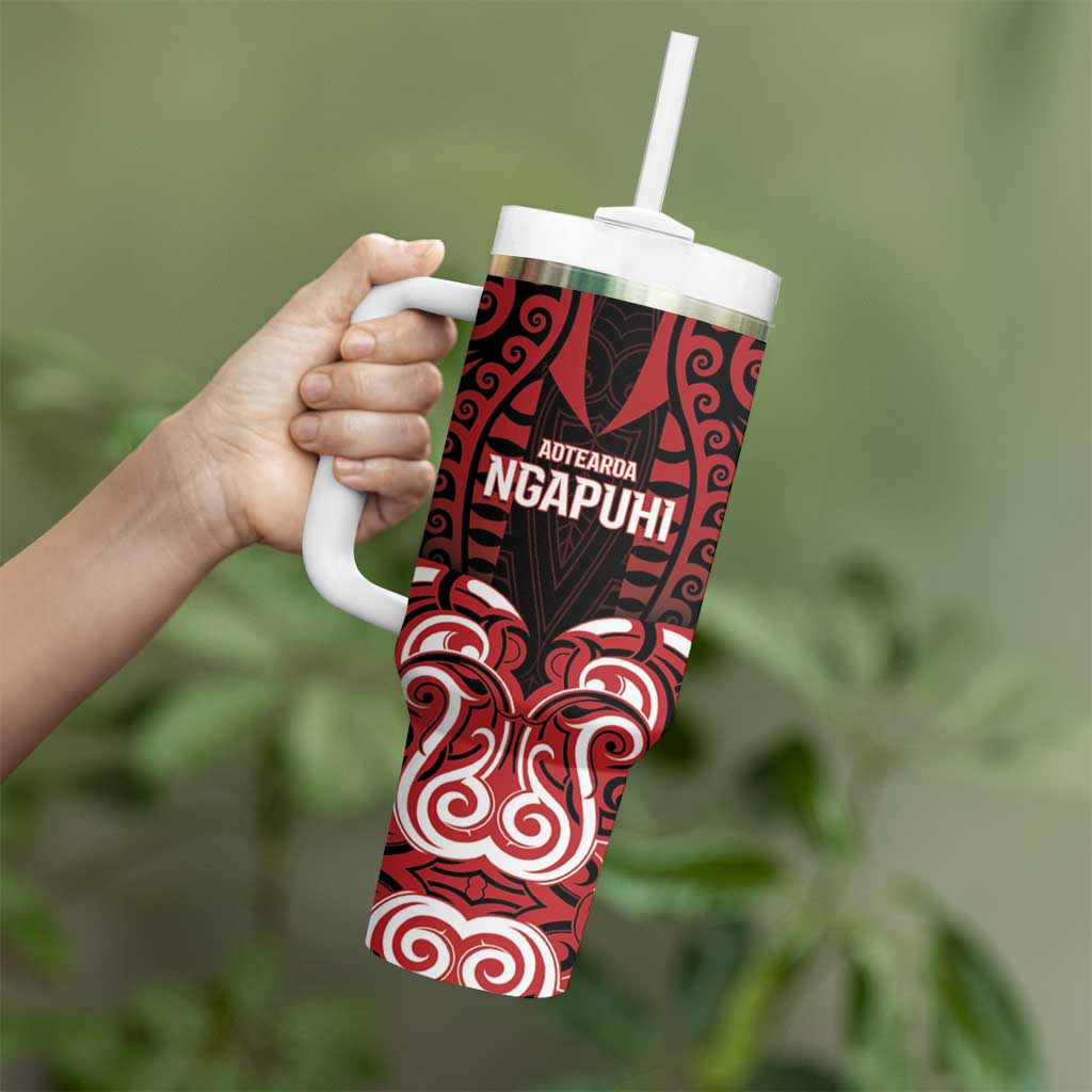 Custom Aotearoa Ngapuhi Tumbler With Handle Maori Pattern New Zealand DT05 - Polynesian Pride