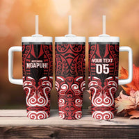 Custom Aotearoa Ngapuhi Tumbler With Handle Maori Pattern New Zealand DT05 - Polynesian Pride