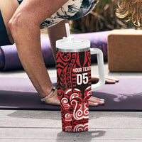 Custom Aotearoa Ngapuhi Tumbler With Handle Maori Pattern New Zealand DT05 - Polynesian Pride