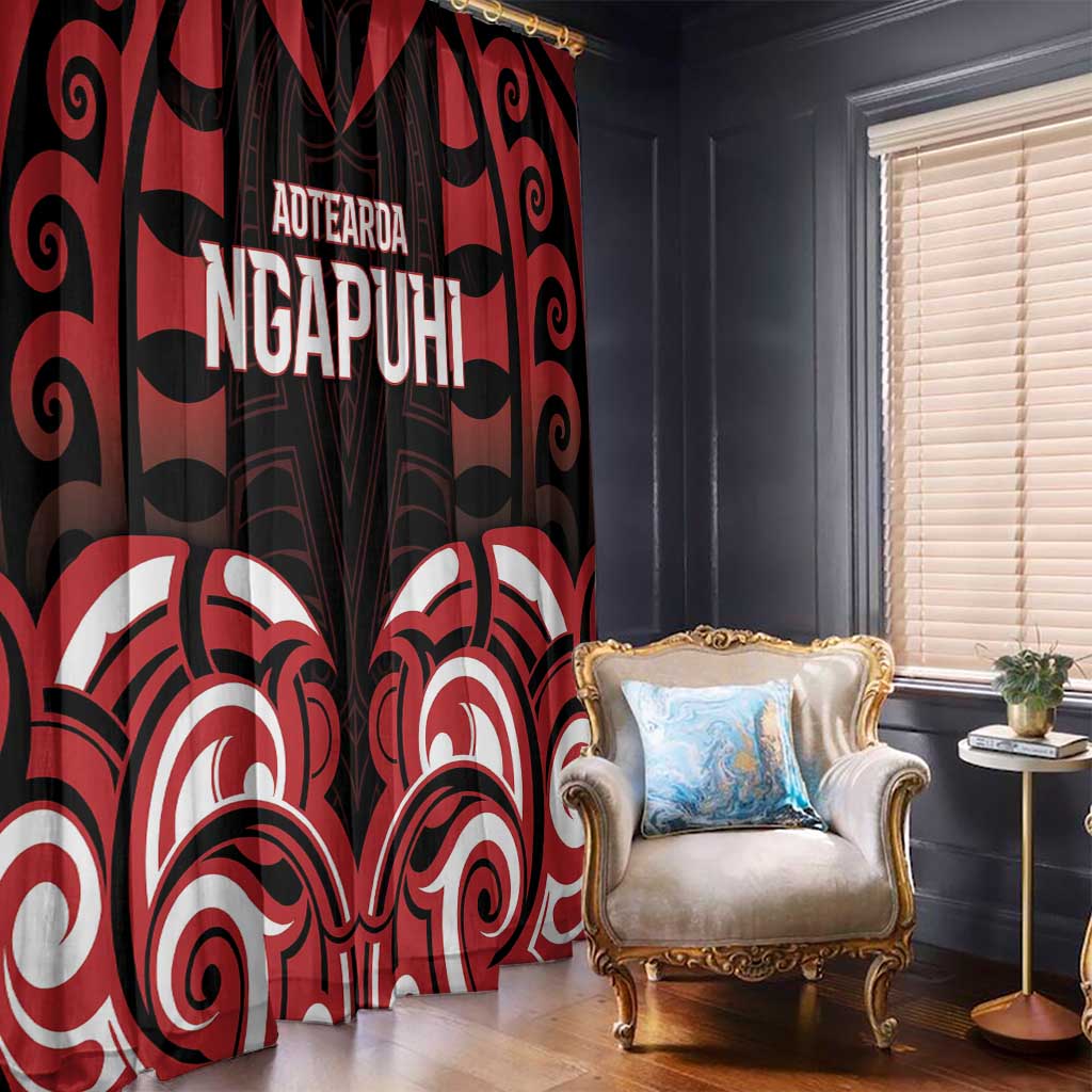 Aotearoa Ngapuhi Window Curtain Maori Pattern New Zealand DT05 - Polynesian Pride