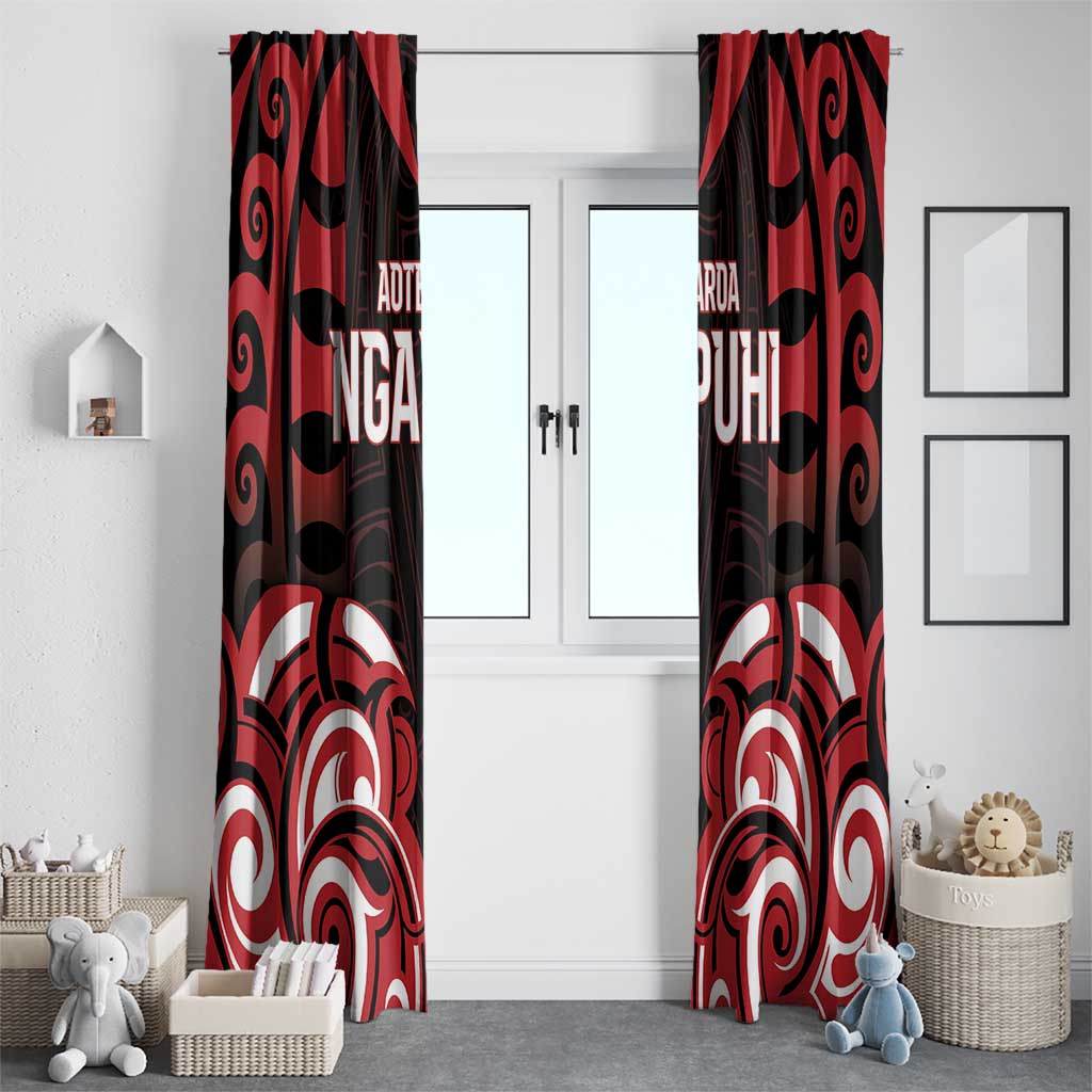 Aotearoa Ngapuhi Window Curtain Maori Pattern New Zealand DT05 - Polynesian Pride