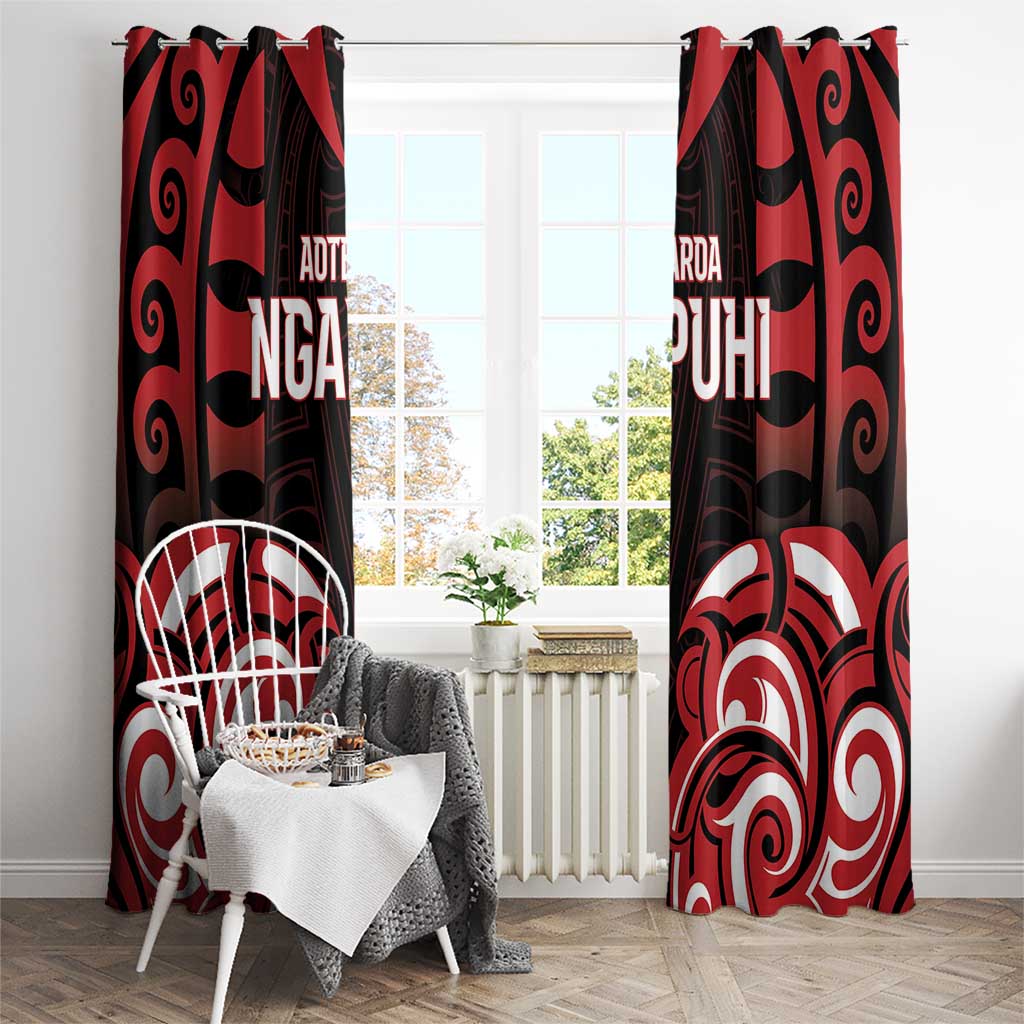 Aotearoa Ngapuhi Window Curtain Maori Pattern New Zealand DT05 - Polynesian Pride
