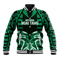 Custom Aotearoa Ngai Tahu Baseball Jacket Maori Pattern New Zealand DT05 Unisex Green - Polynesian Pride