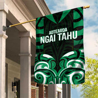 Aotearoa Ngai Tahu Garden Flag Maori Pattern New Zealand DT05 House Flag Green - Polynesian Pride