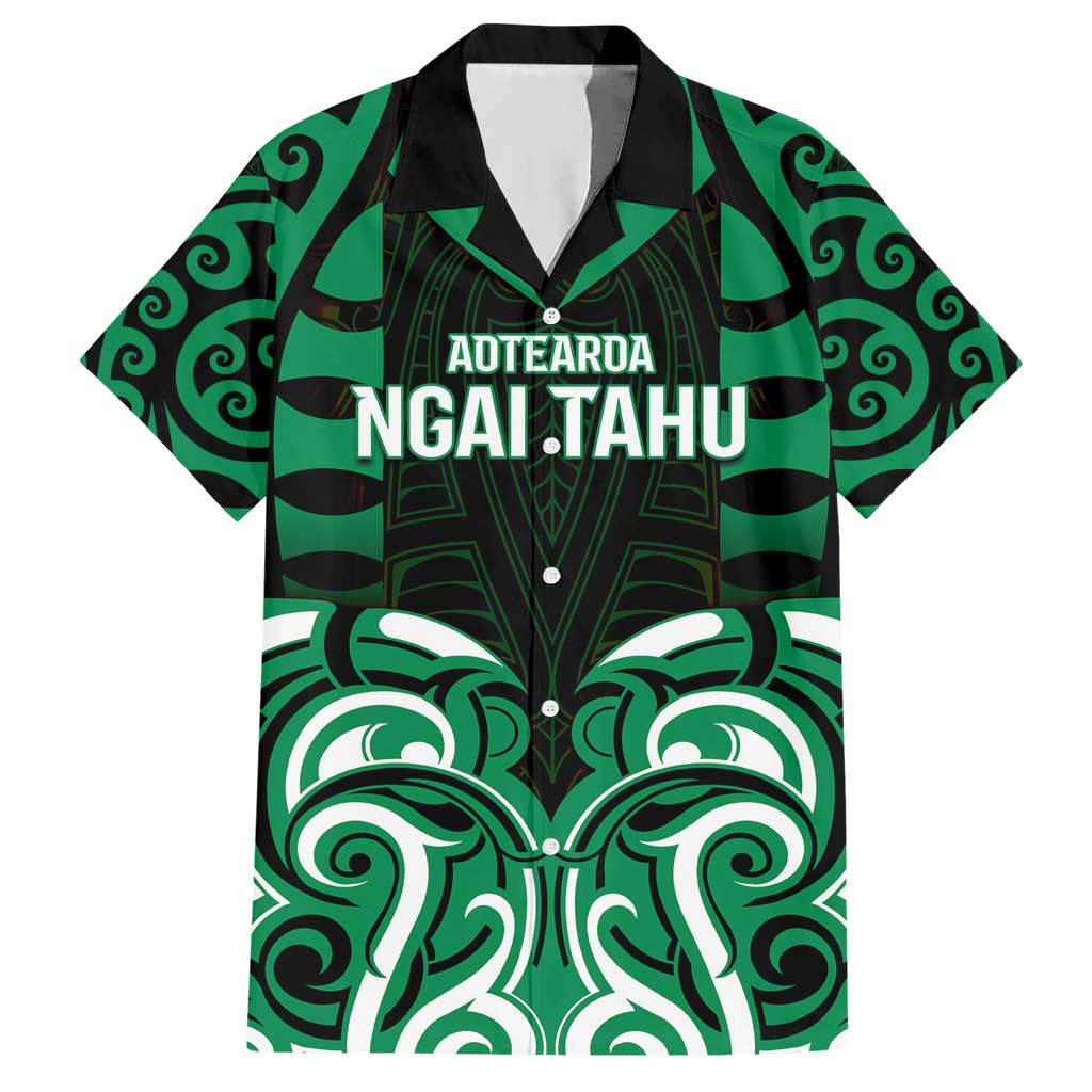 Custom Aotearoa Ngai Tahu Hawaiian Shirt Maori Pattern New Zealand DT05 Green - Polynesian Pride