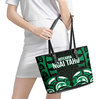 Aotearoa Ngai Tahu Leather Tote Bag Maori Pattern New Zealand DT05 - Polynesian Pride