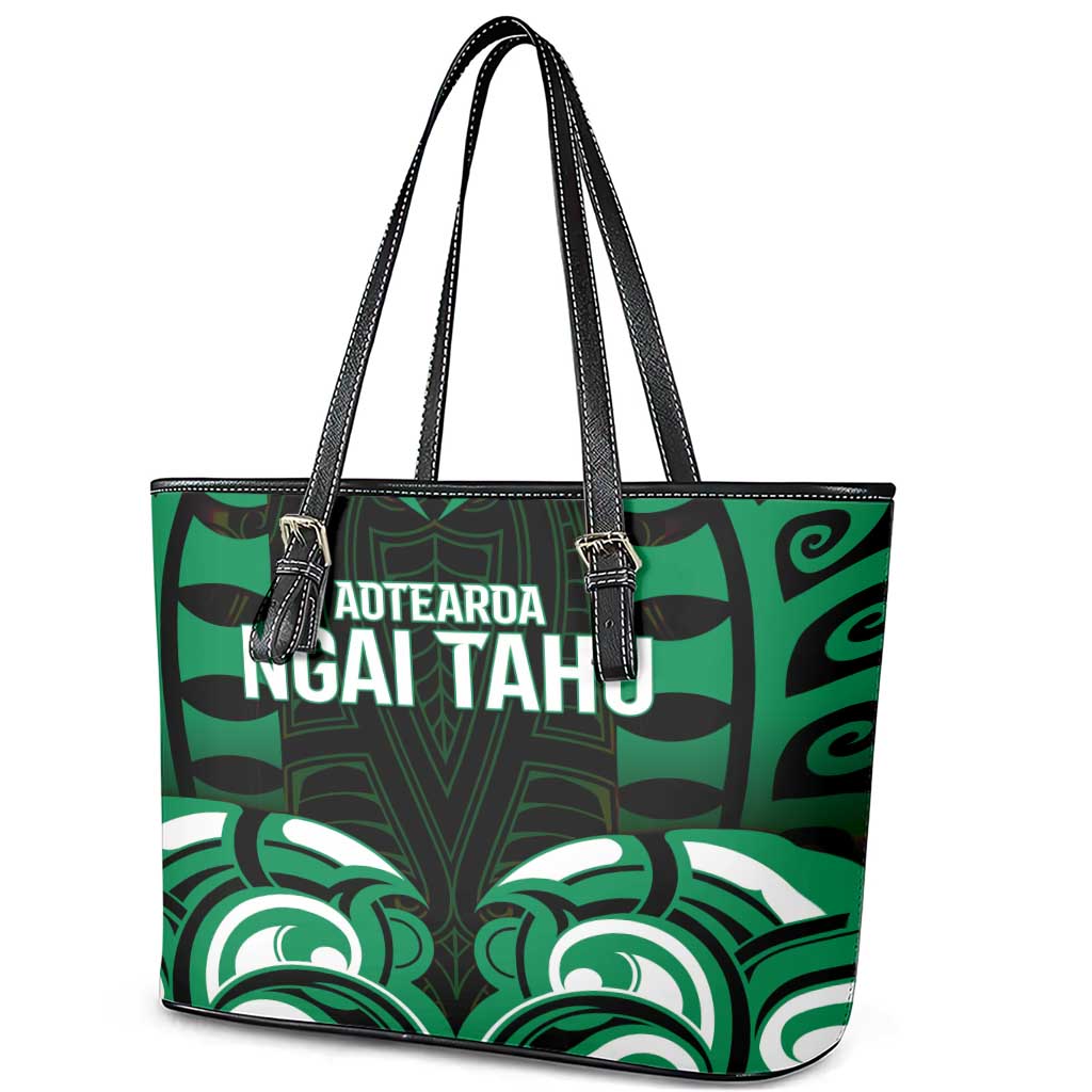 Aotearoa Ngai Tahu Leather Tote Bag Maori Pattern New Zealand DT05 - Polynesian Pride