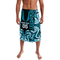 Custom Aotearoa Ngati Porou Lavalava Maori Pattern New Zealand DT05 Blue - Polynesian Pride