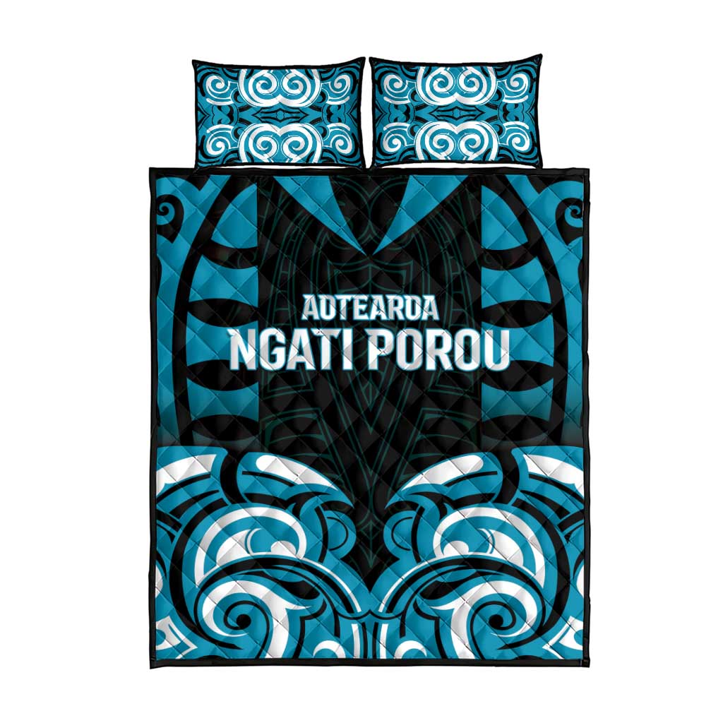 Aotearoa Ngati Porou Quilt Bed Set Maori Pattern New Zealand DT05 - Polynesian Pride