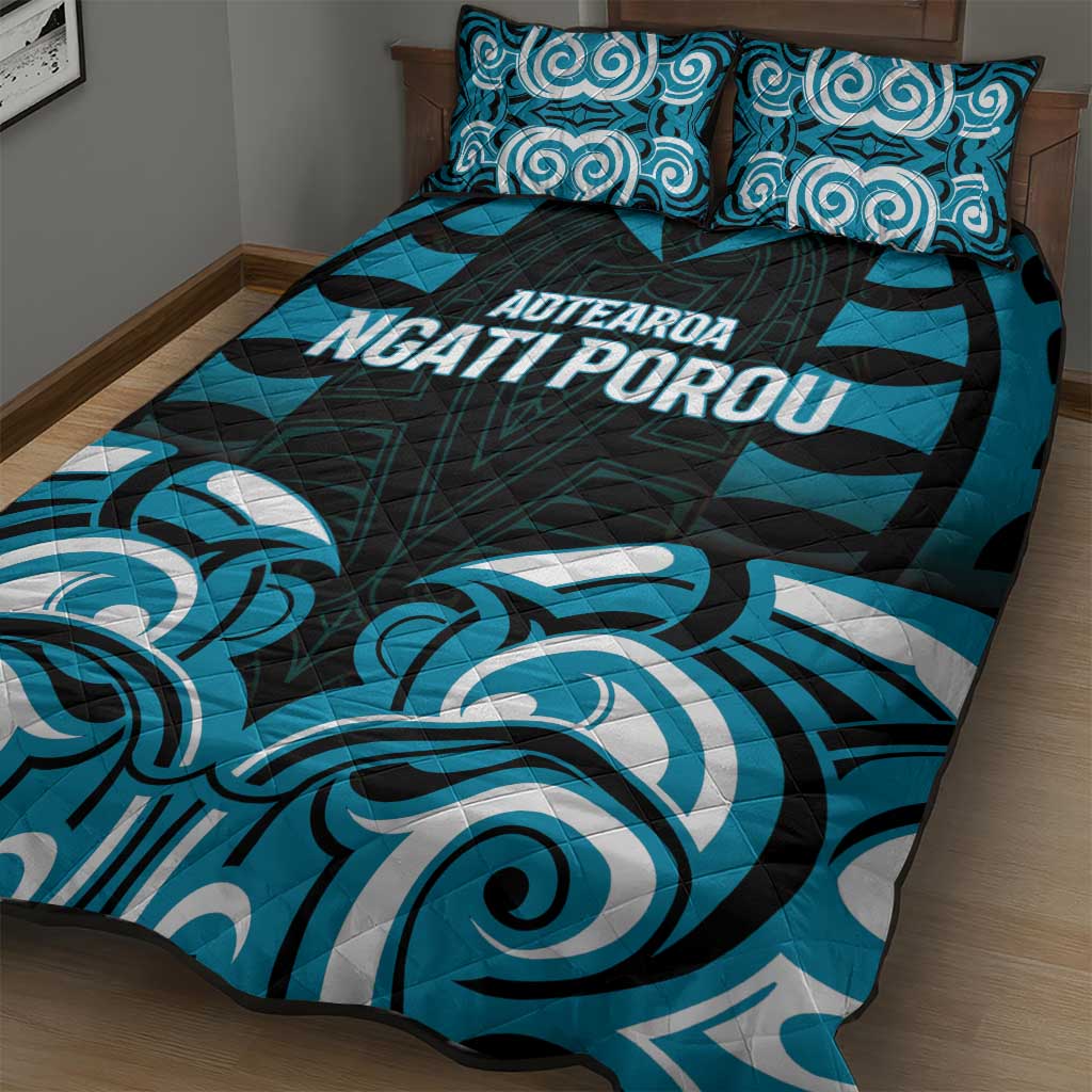 Aotearoa Ngati Porou Quilt Bed Set Maori Pattern New Zealand DT05 - Polynesian Pride
