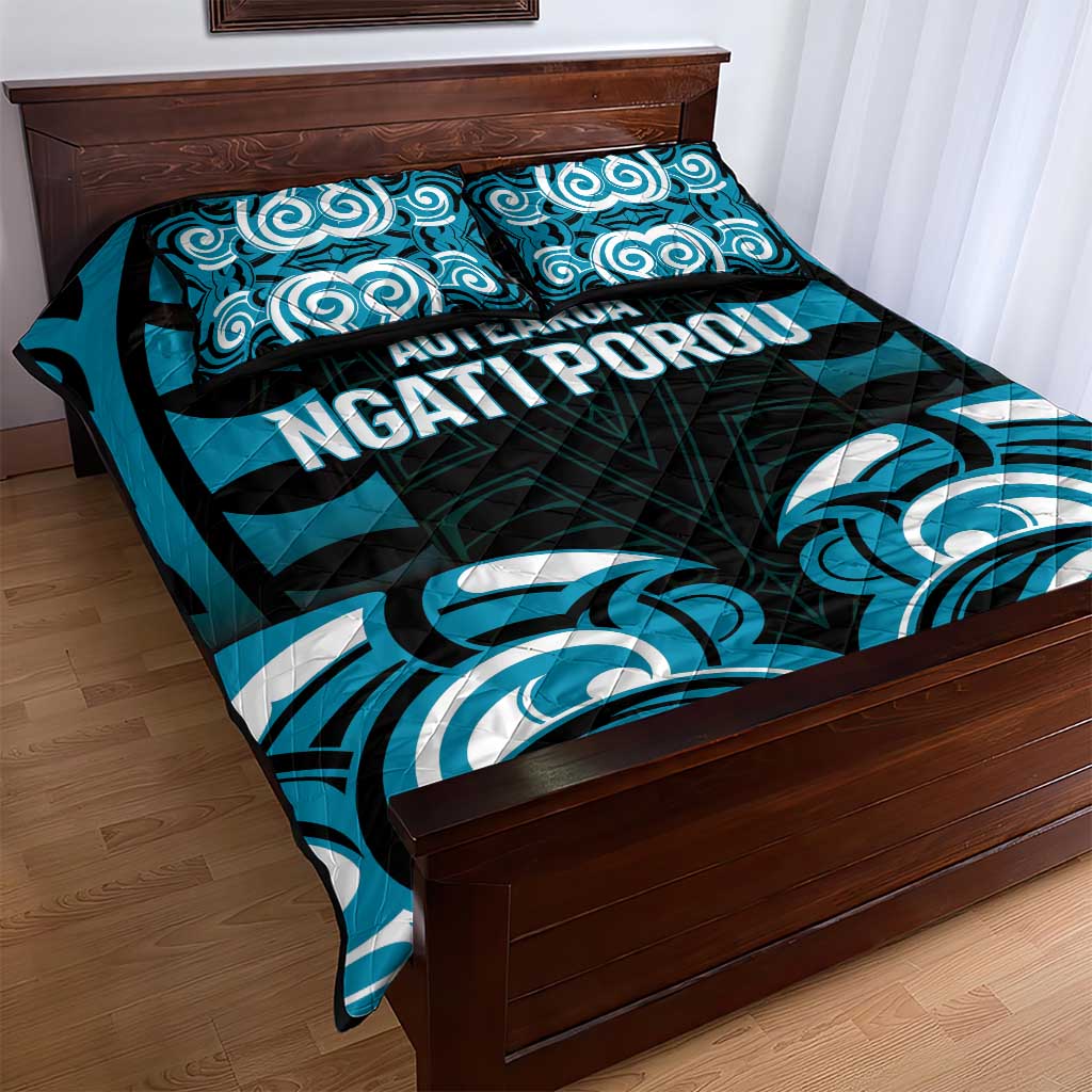 Aotearoa Ngati Porou Quilt Bed Set Maori Pattern New Zealand DT05 - Polynesian Pride