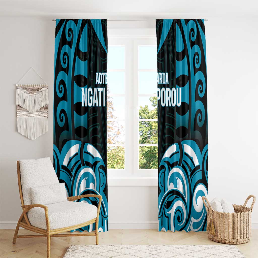 Aotearoa Ngati Porou Window Curtain Maori Pattern New Zealand DT05 - Polynesian Pride