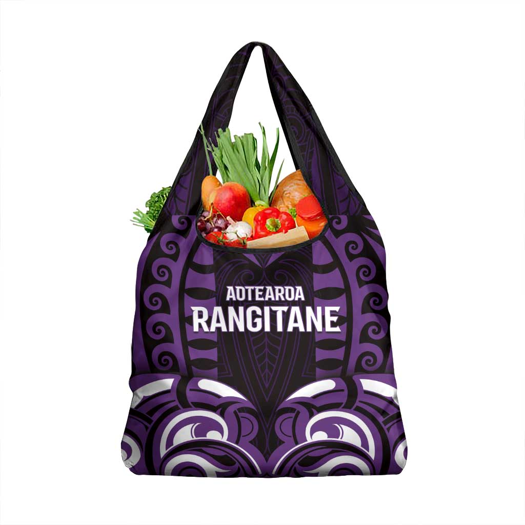Aotearoa Rangitane Grocery Bag Maori Pattern New Zealand DT05 1-pack One Size Purple - Polynesian Pride