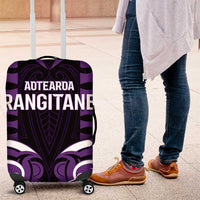 Aotearoa Rangitane Luggage Cover Maori Pattern New Zealand DT05 Purple - Polynesian Pride