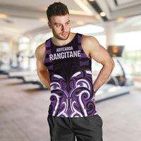 Custom Aotearoa Rangitane Men Tank Top Maori Pattern New Zealand DT05 Purple - Polynesian Pride