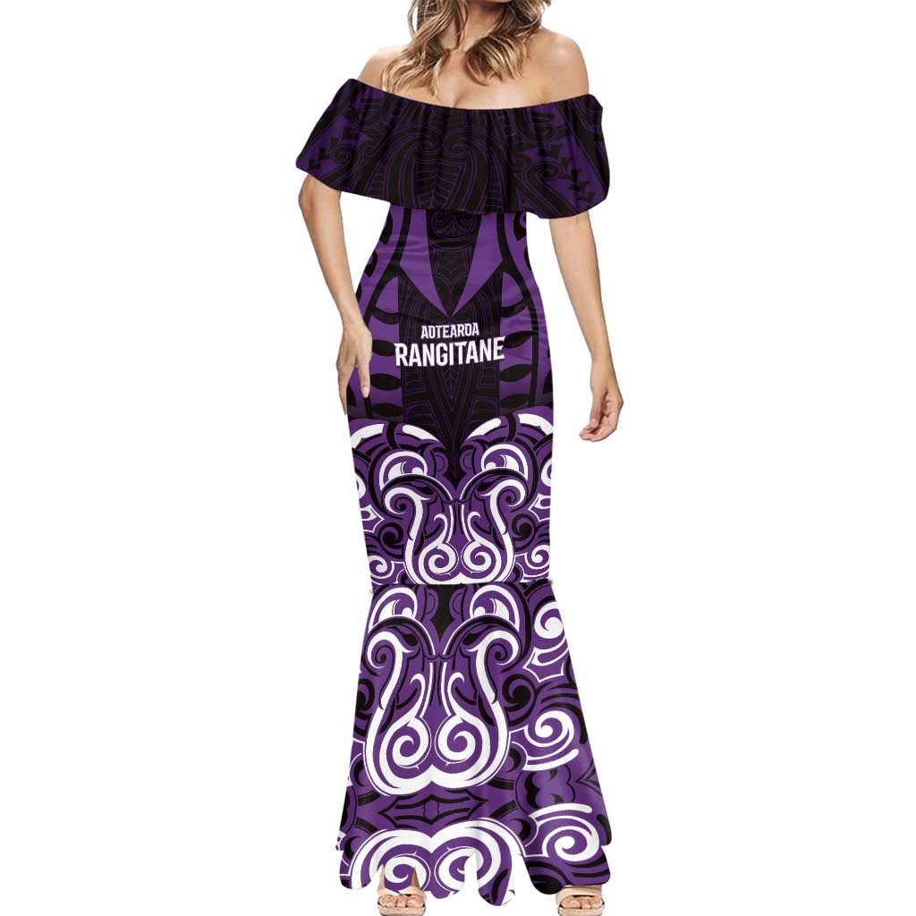 Custom Aotearoa Rangitane Mermaid Dress Maori Pattern New Zealand DT05 - Polynesian Pride