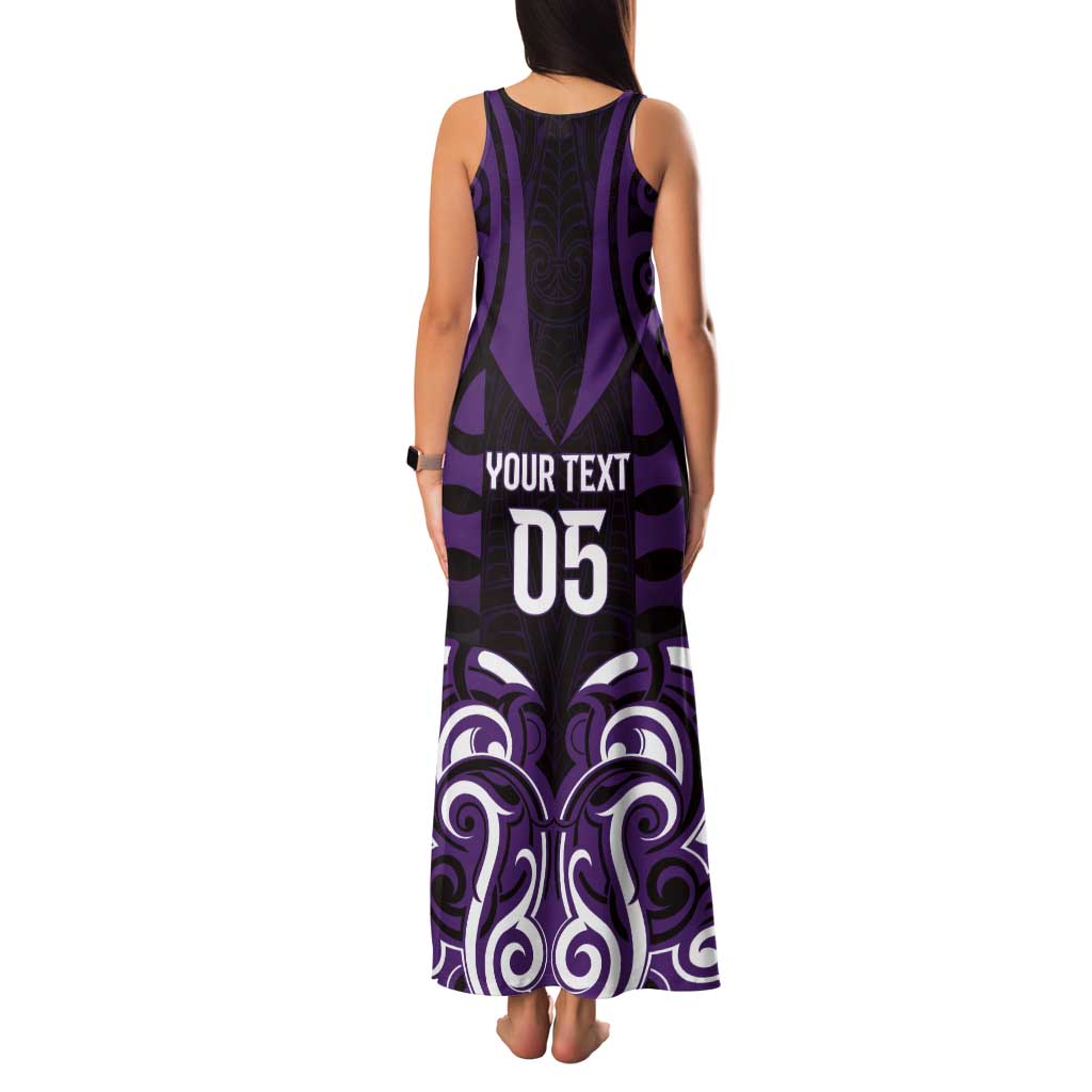Custom Aotearoa Rangitane Tank Maxi Dress Maori Pattern New Zealand DT05 - Polynesian Pride