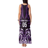 Custom Aotearoa Rangitane Tank Maxi Dress Maori Pattern New Zealand DT05 - Polynesian Pride