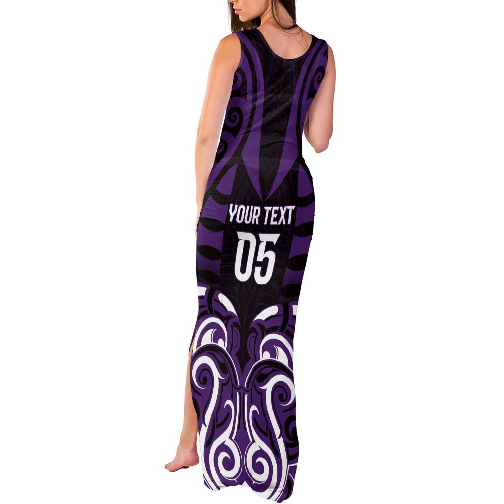 Custom Aotearoa Rangitane Tank Maxi Dress Maori Pattern New Zealand DT05 - Polynesian Pride