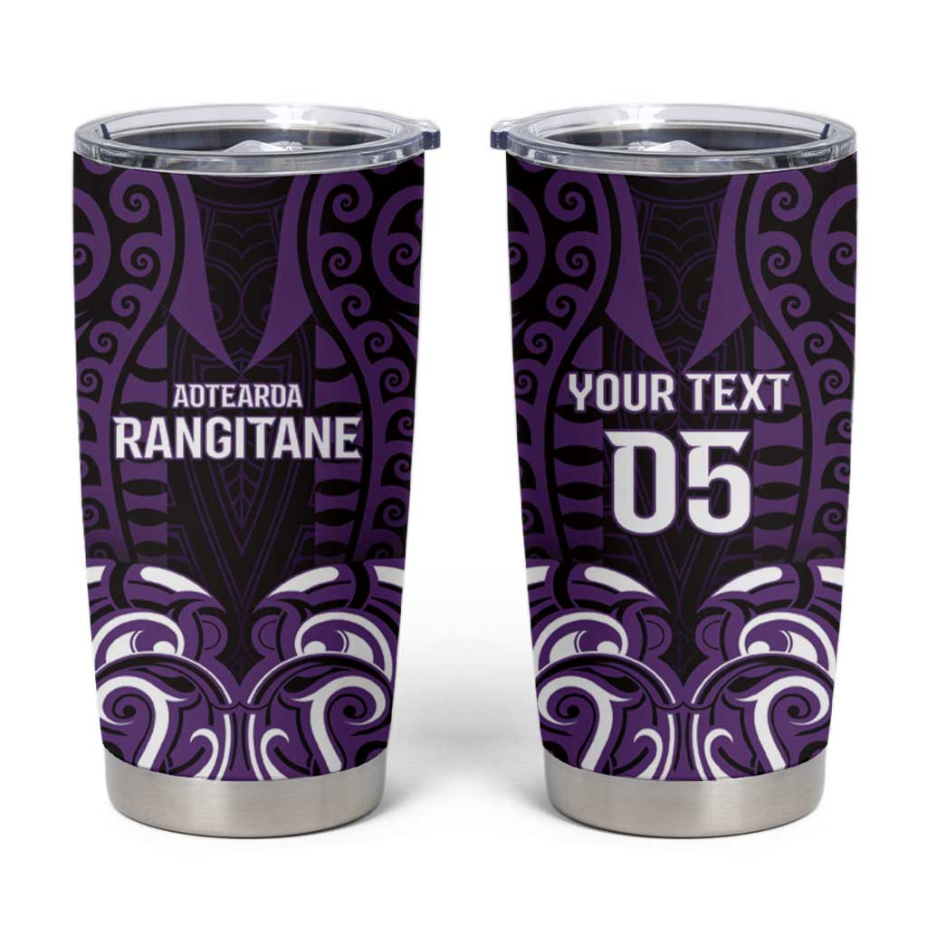Custom Aotearoa Rangitane Tumbler Cup Maori Pattern New Zealand DT05 Purple - Polynesian Pride