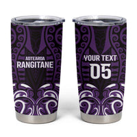 Custom Aotearoa Rangitane Tumbler Cup Maori Pattern New Zealand DT05 Purple - Polynesian Pride
