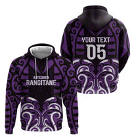 Custom Aotearoa Rangitane Zip Hoodie Maori Pattern New Zealand DT05 - Polynesian Pride