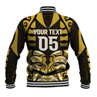 Custom Aotearoa Taranaki Baseball Jacket Maori Pattern New Zealand DT05 - Polynesian Pride