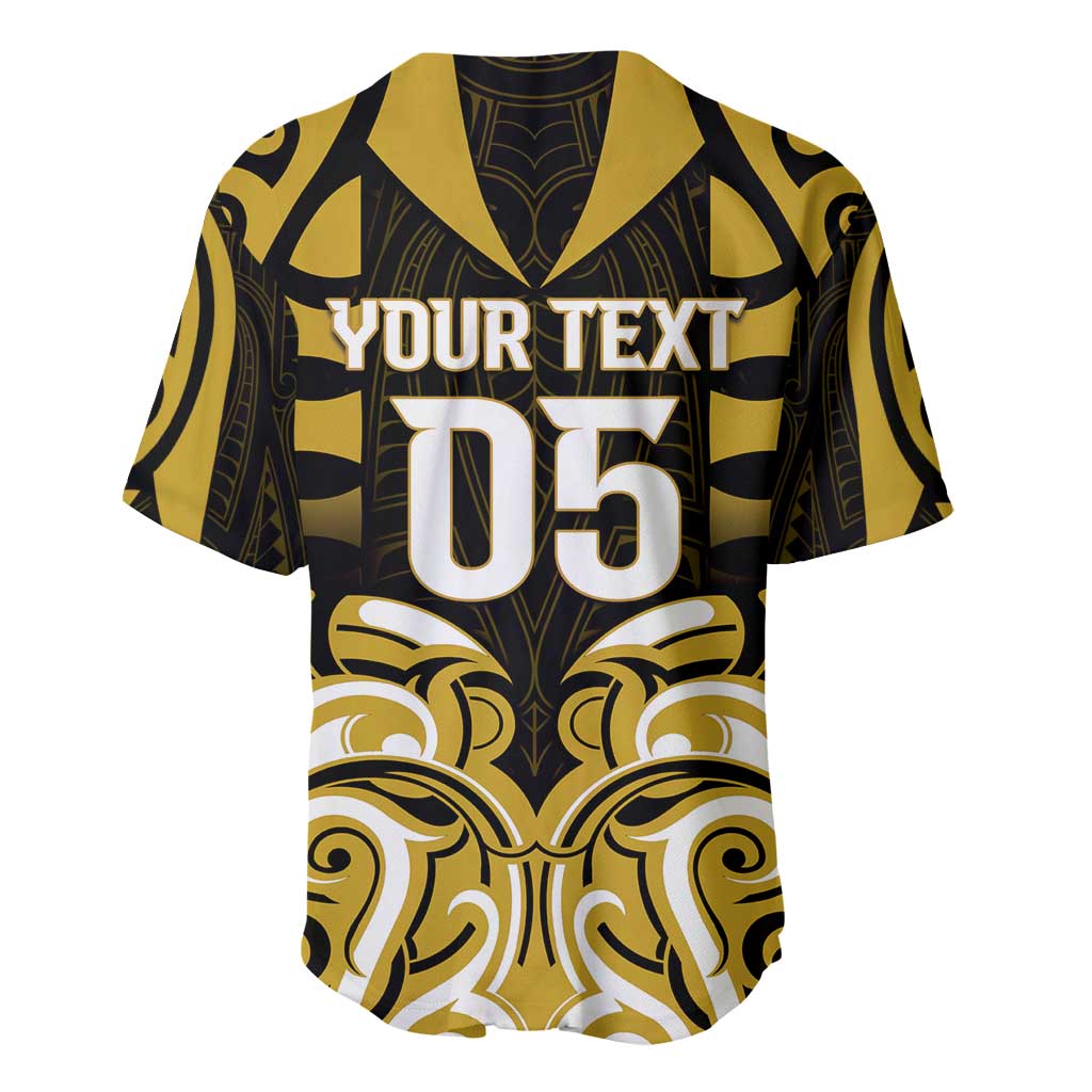 Custom Aotearoa Taranaki Baseball Jersey Maori Pattern New Zealand DT05 - Polynesian Pride