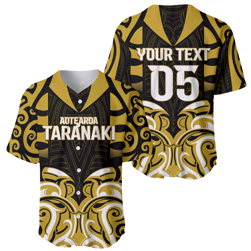 Custom Aotearoa Taranaki Baseball Jersey Maori Pattern New Zealand DT05 - Polynesian Pride