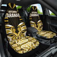Aotearoa Taranaki Car Seat Cover Maori Pattern New Zealand DT05 One Size Yellow - Polynesian Pride