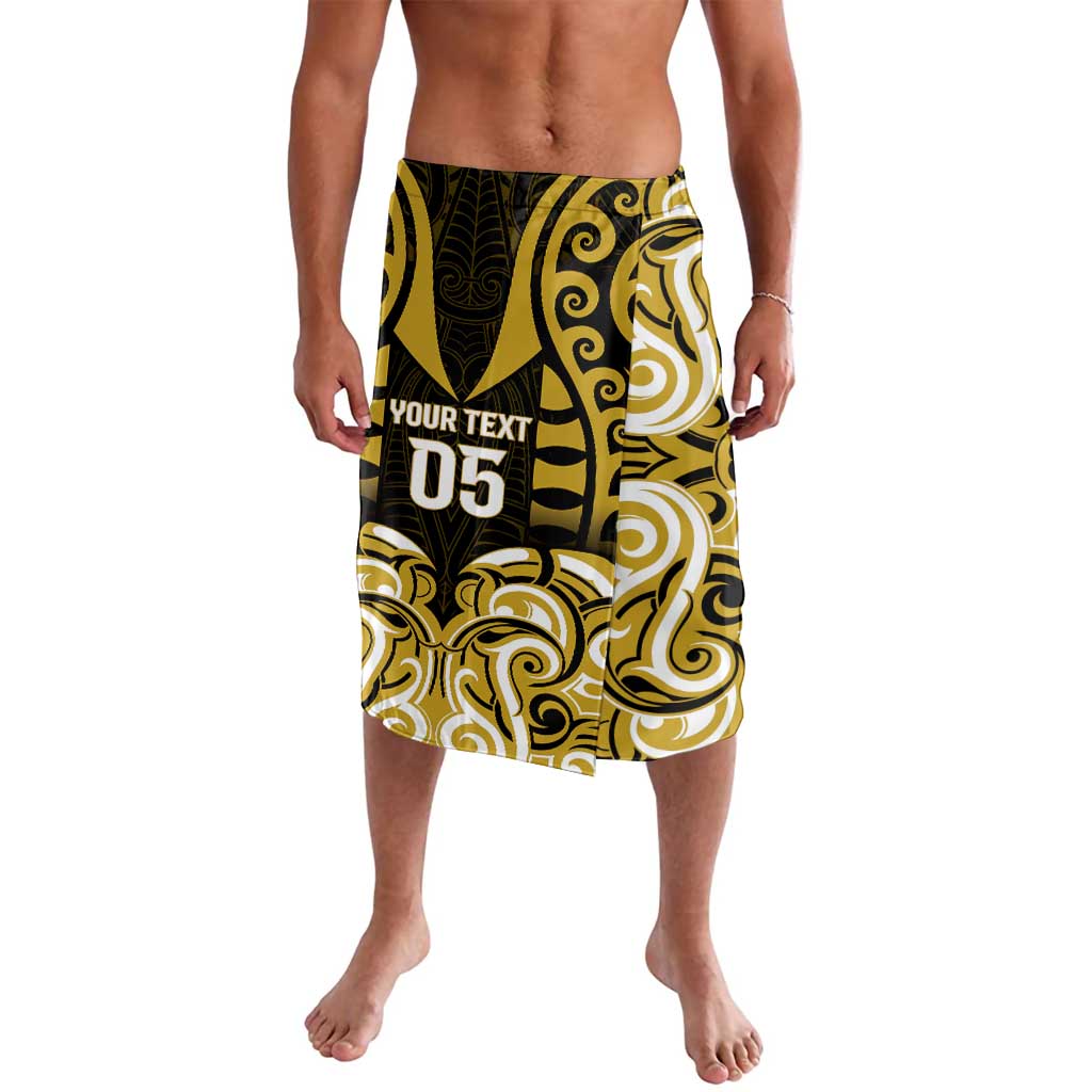 Custom Aotearoa Taranaki Lavalava Maori Pattern New Zealand DT05 Yellow - Polynesian Pride