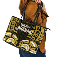 Aotearoa Taranaki Leather Tote Bag Maori Pattern New Zealand DT05 - Polynesian Pride