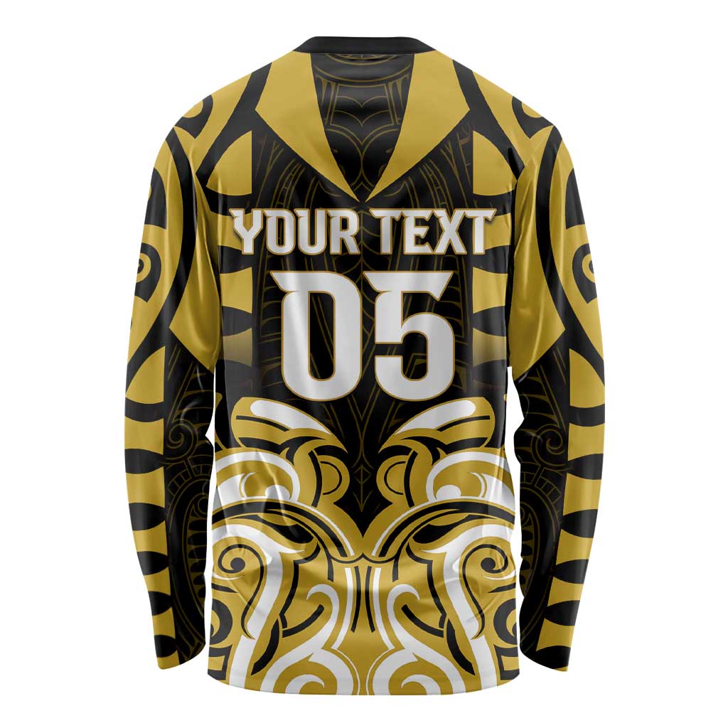 Custom Aotearoa Taranaki Long Sleeve Shirt Maori Pattern New Zealand DT05 - Polynesian Pride