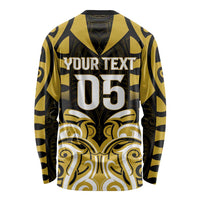 Custom Aotearoa Taranaki Long Sleeve Shirt Maori Pattern New Zealand DT05 - Polynesian Pride
