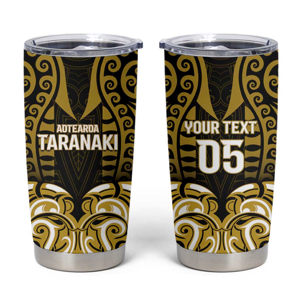 Custom Aotearoa Taranaki Tumbler Cup Maori Pattern New Zealand DT05 Yellow - Polynesian Pride