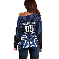 Custom Aotearoa Ngati Tuwharetoa Off Shoulder Sweater Maori Pattern New Zealand DT05 - Polynesian Pride