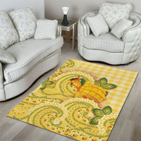Hawaii Palaka Area Rug Cute Ripe Mango Turtle On The Waves DT05 - Polynesian Pride