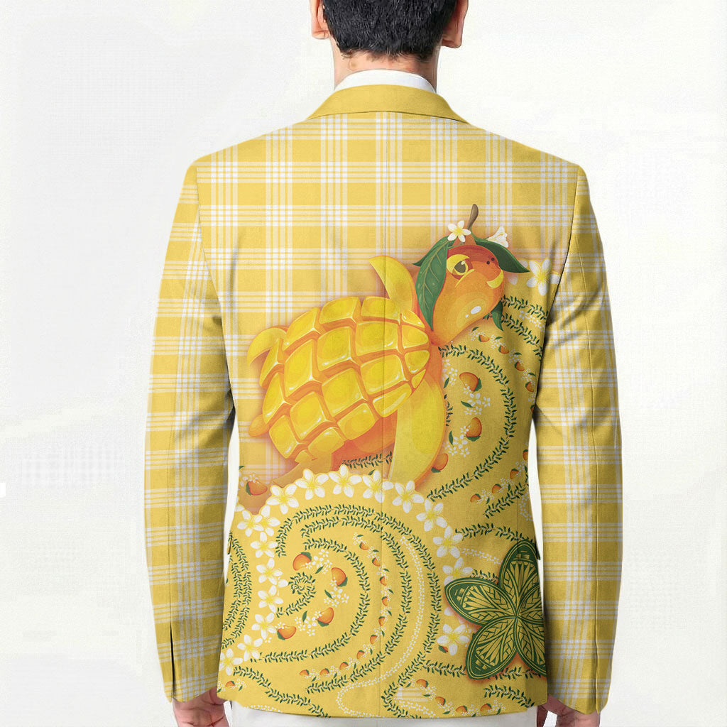 Hawaii Palaka Blazer Cute Ripe Mango Turtle On The Waves DT05 - Polynesian Pride