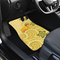Hawaii Palaka Car Mats Cute Ripe Mango Turtle On The Waves DT05 - Polynesian Pride