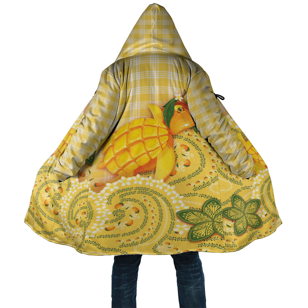 Hawaii Palaka Cloak Cute Ripe Mango Turtle On The Waves DT05 Unisex Yellow - Polynesian Pride