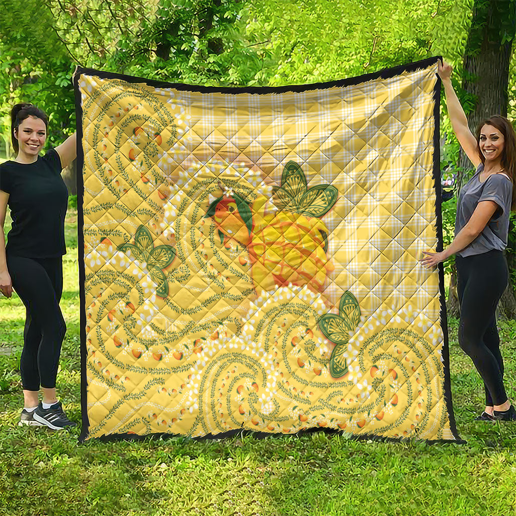 Hawaii Palaka Quilt Cute Ripe Mango Turtle On The Waves DT05 - Polynesian Pride