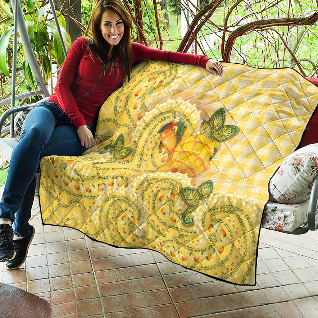 Hawaii Palaka Quilt Cute Ripe Mango Turtle On The Waves DT05 - Polynesian Pride
