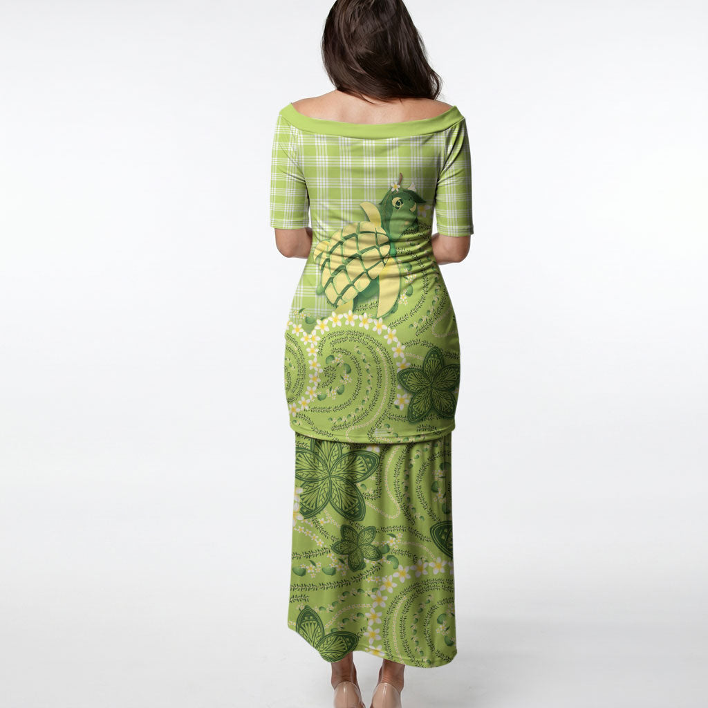 Hawaii Palaka Puletasi Cute Green Mango Turtle On The Waves DT05 - Polynesian Pride