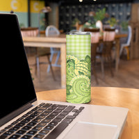 Hawaii Palaka Skinny Tumbler Cute Green Mango Turtle On The Waves DT05 - Polynesian Pride