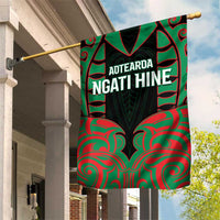 Aotearoa Ngati Hine Garden Flag Maori Pattern New Zealand DT05 House Flag Green - Polynesian Pride