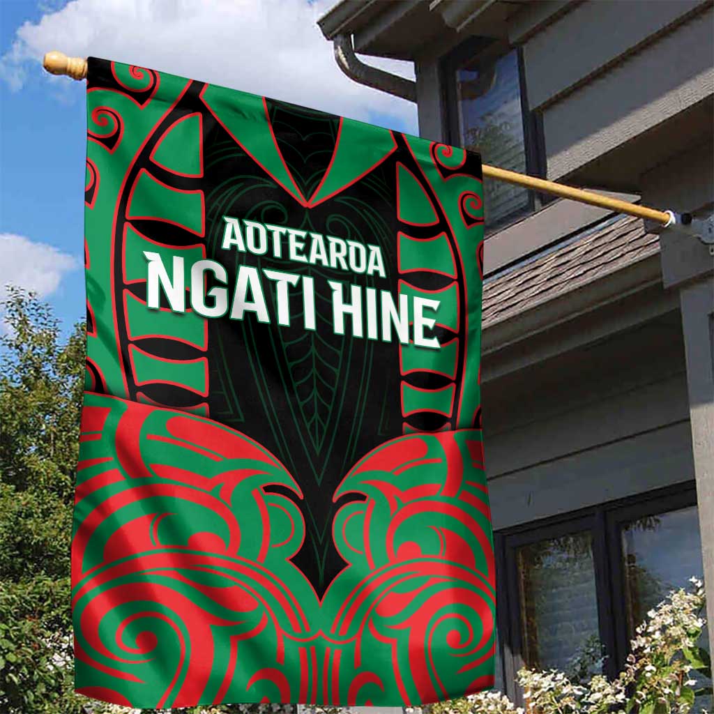 Aotearoa Ngati Hine Garden Flag Maori Pattern New Zealand DT05 - Polynesian Pride
