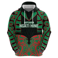 Custom Aotearoa Ngati Hine Hoodie Maori Pattern New Zealand DT05 - Polynesian Pride