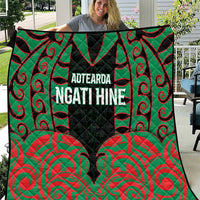 Aotearoa Ngati Hine Quilt Maori Pattern New Zealand DT05 Green - Polynesian Pride