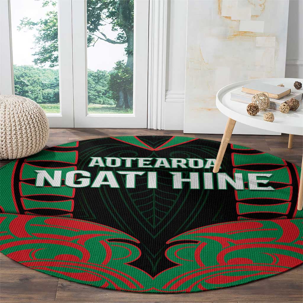 Aotearoa Ngati Hine Round Carpet Maori Pattern New Zealand DT05 - Polynesian Pride