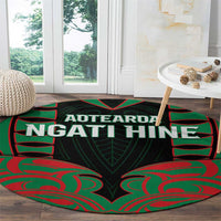 Aotearoa Ngati Hine Round Carpet Maori Pattern New Zealand DT05 - Polynesian Pride